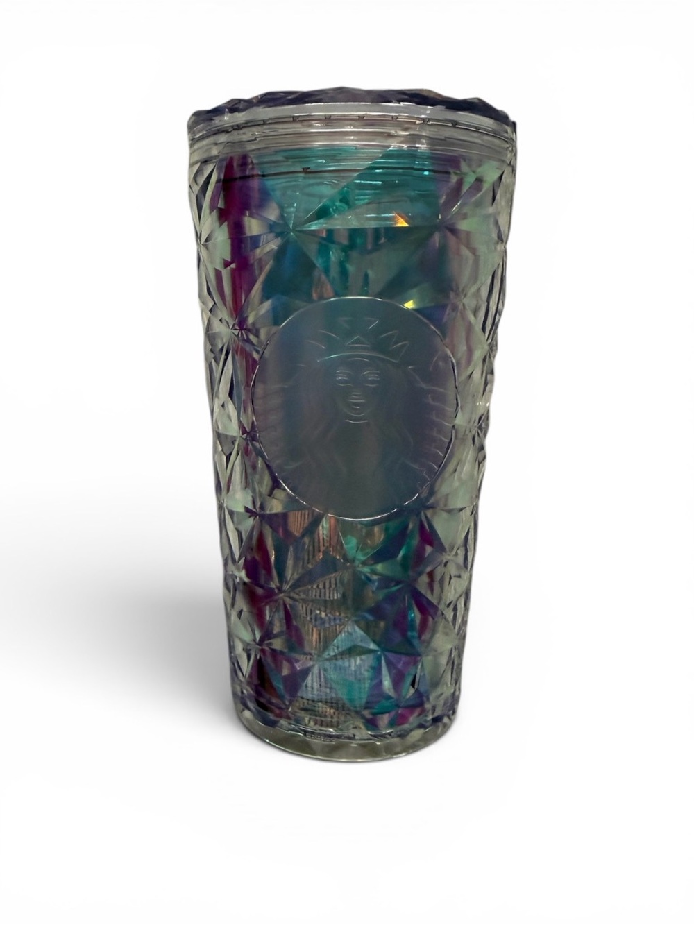 Starbucks Iridescent Diamond-Cut Tumbler - Teal, Purple, Blue